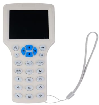 Sarini Reader Writer Duplizierer, NFC-Leser, 125 kHz 13,56 MHz 10 Frequenzen RFID-Smartcard-Kloner, Verschlüsselter Kartendecoder, mit Beschreibbaren Schlüsselkarten, kostenloser Software und USB