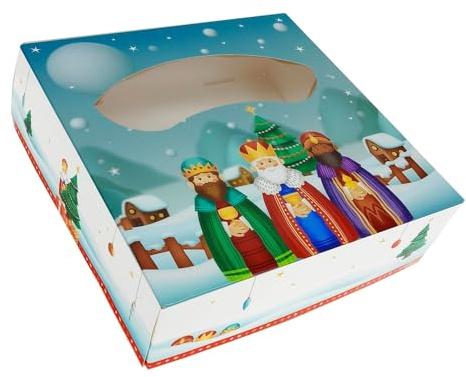 GLOTOMANIA SL CAJAS PARA ROSCON DE REYES MAGOS 23 x 8 CM (25 UNIDADES)