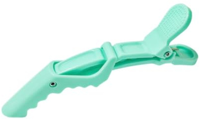 Hrlace 6 Stück Haarklammern Friseurbedarf Krokodil Haarspangen Abteilklammern Friseur Haarclips zum Stylen und Schneiden Professionelle Styling Haarklammer für Dickes & Dünnes Haare türkis