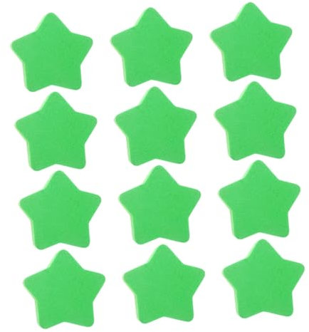 KICHOUSE 12stücke Kreative Eva Filz Mini Stern-förmigen Whiteboard Radiergummis Für Tragbare Trocken Abwischbaren Tafeln