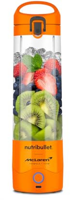 nutribullet Portable Blender in Collaboration with McLaren Formula 1 Team - Papaya - Leak Proof To-Go Lid - Powerful Extractor Blade - USB-C Charging - 15+ Blending Cycles - Juices & Smoothies