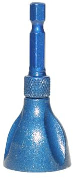 Deburring External Chamfer Tool, Quick Release Burr Removal Tool 6.35mm Hex Shank Metal Deburring Tools for Pipes Screws Rods (3mm to 20mm, Blue)