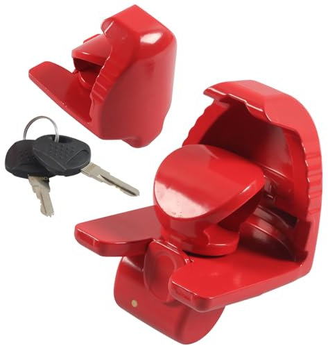 Serratura per rimorchio per, gancio regolabile, 11 x 0,8 cm, resistente, chiavi di sicurezza incluse, costruzione in metallo autentica, protezione per rimorchio da viaggio per accessori per