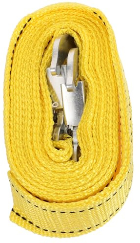 Correa de Remolque de Nailon Amarillo con Gancho, 3 Toneladas 4 M