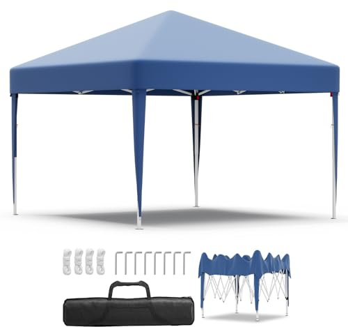 JUMMICO Pavillon 2x2 Höhenverstellbar Stabil Wasserdicht,Faltpavillon UV-Schutz 50+,Pavillion Gartenpavillon für Markt, Garten, Events, Faltzelt Grau