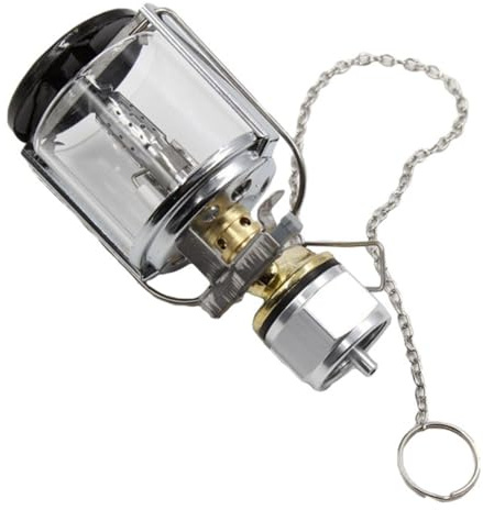 DECOMELODY Outdoor Gaslampe Camping Laterne mit Eingebautem Zündsystem Langlebig und Kompakt Warmes Licht als Zeltlampe und Vielseitige Beleuchtung für Outdoor Aktivitäten