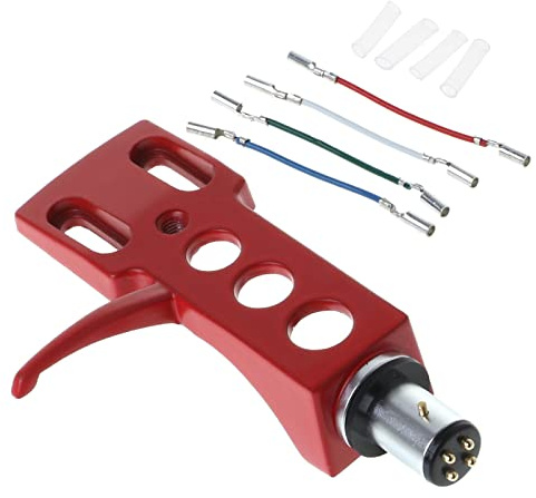 VOQGHTU Support universel pour cartouche phono - Pour tourne-disque - Accessoire phono avec câbles de raccordement - Headshell