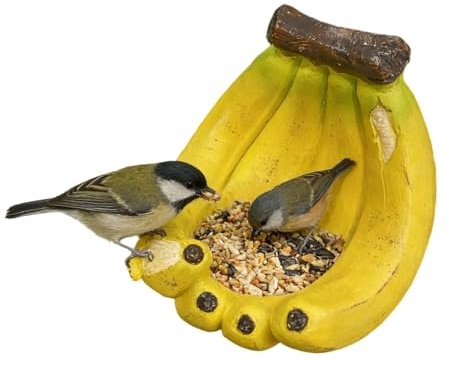 Mangeoires à oiseaux d'extérieur Sculpture décorative en résine | Mangeoire Banane De Jardin Pour Arbre Pour Fête Anniversaire Crémaillère Patio Porche Jardin Cour Arbre