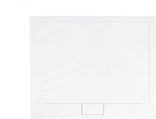 VBChome Duschwanne Duschtasse SUPERFLACH Quadrat 90x90x4,5 cm weiß glatt + Ablaufgarnitur McAlpine fi50 Bad SET Abdeckplatte Sanitär-Acryl