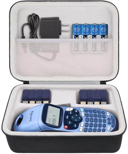 Khanka Étui pour DYMO LetraTag LT-100H/LT-100H Plus/XR Étiqueteuse Portative, Compatible avec Rubans Plastiques DYMO Letratag, Étui Uniquement