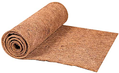 Cozylkx Reptilienteppich Natur Kokosfaser Antirutschmatte, Reptil Kokosfaser Palm Teppich Terrarium Liner 50x100cm