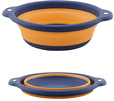 Outdoor Camping Collapsible Basin, Foldable Travel Portable Silicone Folding Washbasin for Hiking Walking, Multi-Functional Round Washing Up Bowl