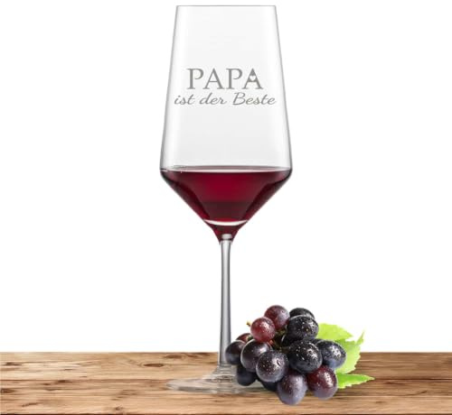 Rotweinglas - Zwiesel Glas Glas Bordeaux PURE - Weinglas Geschenk Papa ist der Beste