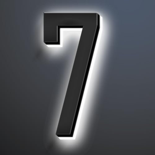 Numeri Di Indirizzo A LED, Numeri Di Indirizzo Di Casa A LED Galleggianti Retroilluminati, Numero Civico Illuminato In Acciaio Inossidabile Per Esterni.,50,7