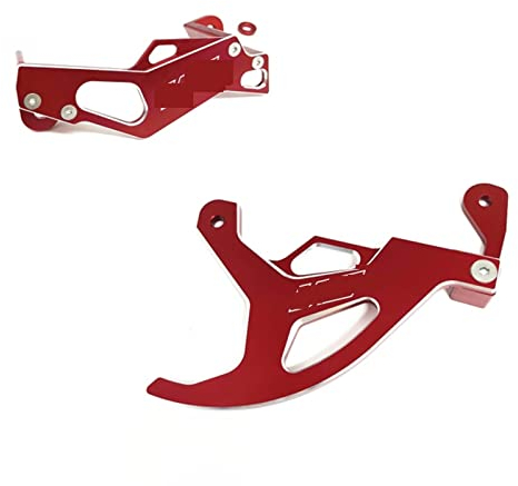 WILLAB Fußrastenschutz Bremssattel-Schutzscheibenabdeckung Hinten Für YZ 125 125X 250 250X 250F 250FX 450F 450FX Motorradzubehör Motorrad (Farbe : Rot)
