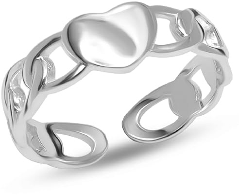 LeCalla 925 Sterling Silber Zehenringe für Frauen | Minimalistische klassische Zehenringe zum Verschenken Einfacher offener verstellbarer Zehenbandring für Frauen