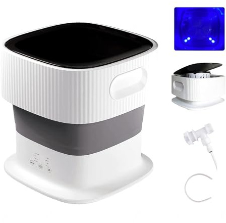 Lavatrice Portatile, 9L Lavatrice Portatile Con Blu-Ray 360°,Touch Screen ， Lavatrice Piccola per Appartamento,Lavanderia,Campeggio,Viaggi