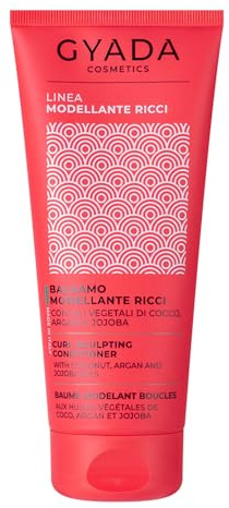 Gyada Cosmetics, Balsamo Modellante, per Capelli Ricci e Mossi, 98% Ingredienti Naturali, Nutre, Districa e Definisce, Azione Anticrespo, con Aloe Vera e Oli di Lino, Cocco, Argan e Jojoba, 200 ml