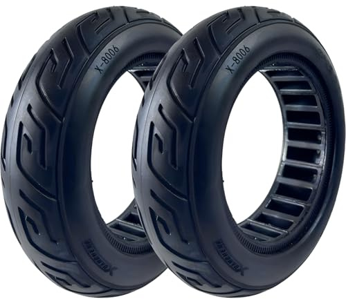 BITUME | 2x Pneus Pleins 10x2.70-6.5 (55mm) pour Trottinette Électrique Urbanglide E-Cross, Urbanglide E-Cross Pro | Pneu Increvable pour Trottinette Électrique Roue Avant et Arrière | Anti Crevaison