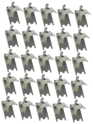 ANDRESLAD 25pcs Freezer Shelf Hooks Refrigerator Cooler Rack Clips Metal Shelf Clips Freezer for Metal Shelving Refrigerator Replacement