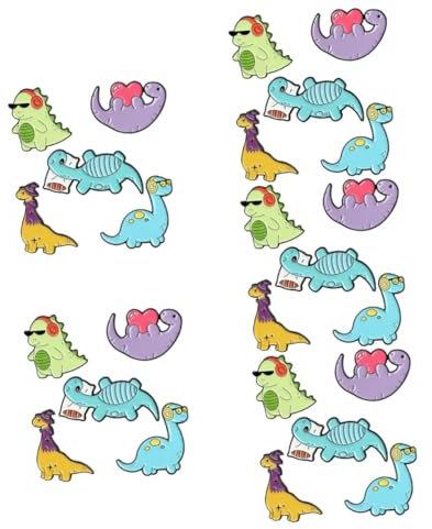 DEARMAMY 25stücke Teiliges Cartoon Dinosaurier Broschen Lustige Tier-anstecker Für Kleidung Taschen Und Rucksäcke Für Dinosaurier-fans Kreatives Design Für Jeden Anlass