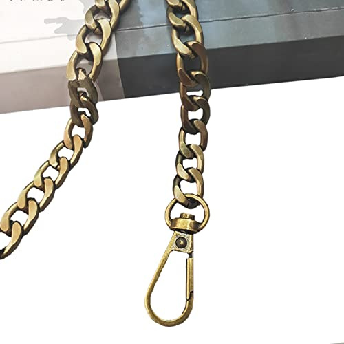 Anevous Taschenkette 120cm Metall Kette, Trageriemen Kette Handtaschenketten, Metall Schulterriemen, Trageriemen Taschen Ketten, Ersatzkette für Damen Handtasche Tasche Umhängetasch,Bronze