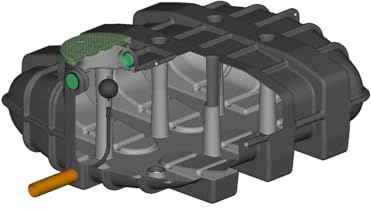 FLORANTIA Retentionszisterne flach 2500 Liter Aqua-Storm [ Drossel passend für Ihre Abflussleistung von 0,07-1,64 l/s frei wählbar ]