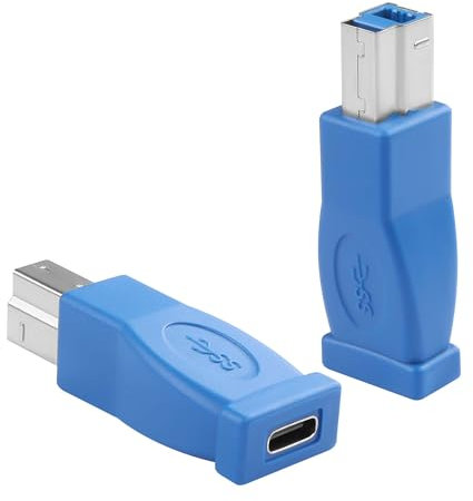 GINTOOYUN 2pcs USB 3.0 Adaptateur B Adaptateur d'imprimante USB 3.0 mâle vers B Femelle imprimante Compatible, Station d'accueil, Disque Dur Externe, Scanner