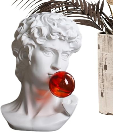 David Bust Statue - Dekorative Desktop -Kunststatue, Miniaturkunstskulptur | Einzigartige Harz David Statue Blasen, wasserdichte multifunktionale Handwerksorte Home Decor für Bücherregal, Fensterbank