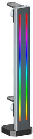 Support vertical en alliage d'aluminium RVB pour carte graphique GPU Bande ARGB intégrée Longueur réglable Cadre en hauteur