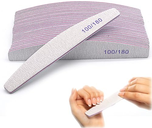 20 Stück Nagelfeile,Nagelfeilen Für Gelnägel,Professionelle Nagelfeilen,Nagelfeile 100/180 Für Gelnägel Naturnägel,Waschbar Doppelseitige Nagelfeile Für Nägel Friseursalon Diy Nail Art Haustiere