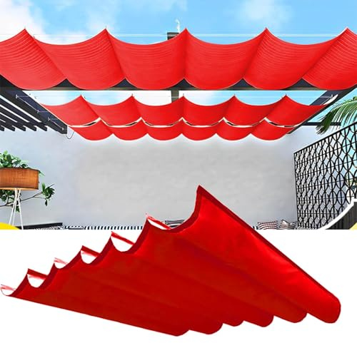 Pergola extensible imperméable pour terrasse (1,2 m x 5 m) protection élégante pour jardin et terrasse