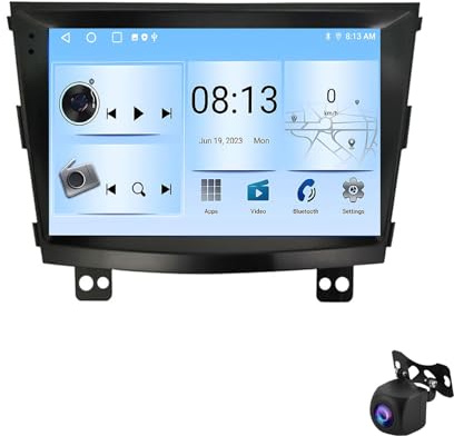 Autoradio multimédia Android 13 pour SsangYong Tivoli 2014-2017 - Écran Tactile 9 avec Radio numérique Dab, Commandes au Volant, MirrorLink, Wi-FI, caméra 360°, 4G + processeur 8 cœurs