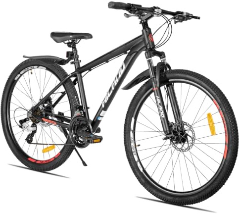 HILAND Bedrock Mountainbike 27,5 Zoll, 24 Gänge, Aluminiumrahmen, Mountainbike mit Hydraulische Scheibenbremsen und Federgabel, Unisex MTB Fahrrad für Herren & Damen
