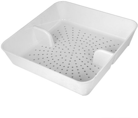Excellante Floor Drain Strainer, Abs, 8-1/2-Inch by 8-1/2-Inch by 2-1/4-Inch