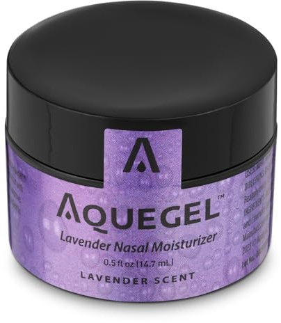 Aquegel Nasal Moisturizer+Lavender (Sleep Easy), 12-Hour Nasal Dryness Relief, Water Based Nose Gel, Oxygen Therapy Nasal Moisturizer, Dry Nose, Nasal Dryness, Nosebleeds, CPAP, Natural Sleep Remedy