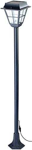 Lunartec Solar Standlaterne: Hybrid Solar-LED-Wegeleuchte SWL-30 mit optional. Netzbetrieb (Solarleuchten Laterne, Gartenleuchte Laterne, außen)