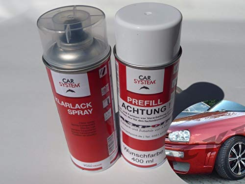 Lackpoint Spraydose Set 400ml Basislack Candy Red Metallic + Klarlack Autolack