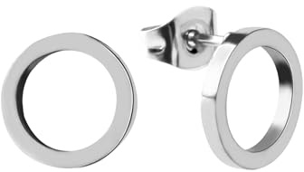 Ohrstecker für Damen | Kreis Ohrringe | Ohrringe Set Rund | Ohrschmuck in Gold - Rosegold - Silber - Schwarz | Inkl. Geschenkbox