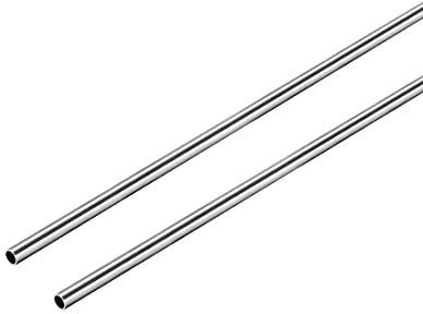 sourcing map 304 Inoxydable Acier Tube Rond 4mm OD 0.4mm Paroi Épaisseur 250mm Longueur Sans Soudure Droit Tuyau Tube 2 Pcs