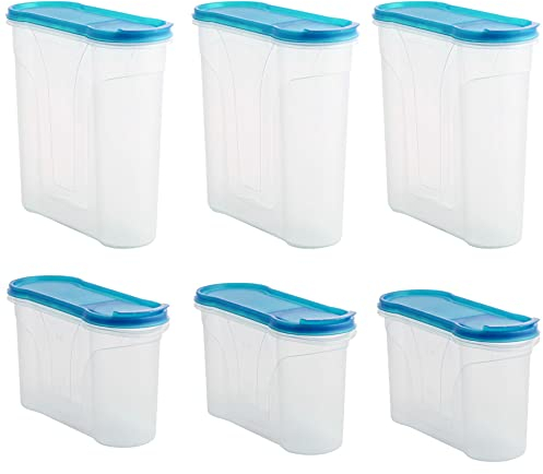 HAC24 6er Set Schüttdose Vorratsdose Aufbewahrungsdose 3X 1,3 Liter & 3X 2,4 Liter Streudosen Frischhaltedosen Müslidose Lebensmittel Vorratsbehälter