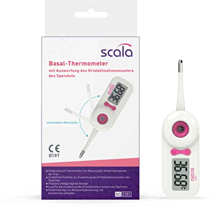 Termometro clinico basale Scala SC 2161 NFC con app gratuita per la registrazione delle letture Uscita vocale in 15 lingue tramite app