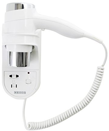 Sèche-cheveux mural Corby Kendal 1600 W avec prise rasoir en blanc - Sans prise