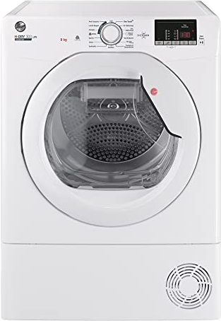 Hoover H-DRY 300 Lite Kondenstrockner / 9 kg/Smarte Bedienung mit NFC-Technologie/AquaVision-Kondenswasserbehälter/Weiß/Modell: HLE C9DE-84