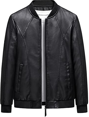 Giacca da uomo in pelle PU giacca da motociclo da uomo nero Outwear maschile autunno casual moto giacca in pelle motociclista cappotti neri 7XL