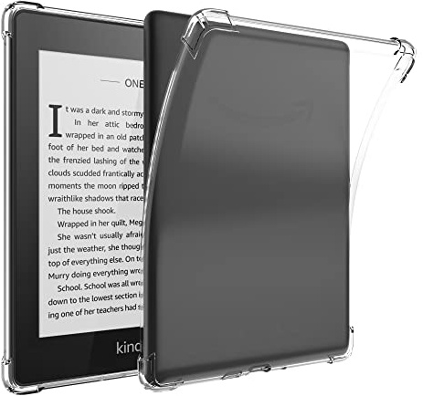 Klar Silikon Hülle Kompatibel mit 6 Kindle Paperwhite 10. Generation 2018（Model Number: PQ94WIF）, Ultra Dünn TPU Gel Rückseite Kratzfest Case Schutzhülle, [Verstärkte Ecken]