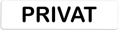 Becral® - Señal de PVC PRIVAT | Placa puerta PVC | Señal informativa | Cartel Puerta 200X50mm