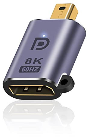 Maxhood Mini DisplayPort to DisplayPort Adapter, DP Male to Female Extension, Gold Plated DP 1.4V for Macbook Air/Pro, Camera, 1-Pack