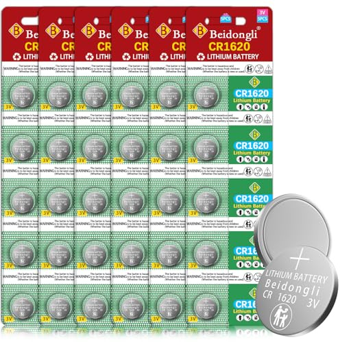 CR1620 3V Lithium Knopfzelle Betterie CR 1620 Batterien 30 Stück [5 Jahren Garantie]