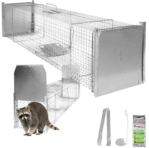 Petigi Lebendfalle Marder Falle Fuchs Lebend Wiesel Garten Kaninchen Abwehr Umsiedeln Waschbär Dachs Haus Zubehör Vertreiben Dachboden 150 x 29 x 31 Stable